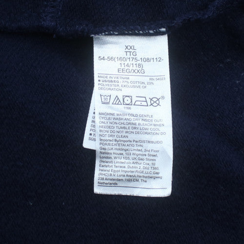 GAP Womens Navy Blue XXL Pullover Hoodie Dress Cotton Blend