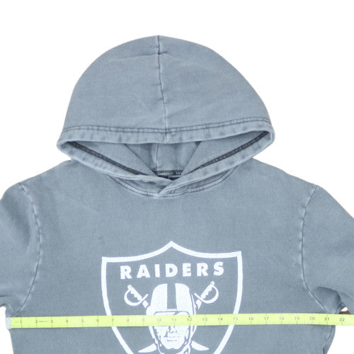 Factorie Men’s Grey Raiders Pullover Hoodie Small Fleece Logo Top