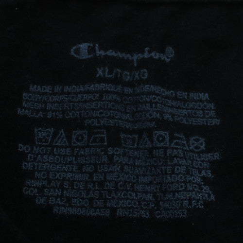 Champion Men's Black XLT Crew Neck Cotton Jersey T-Shirt