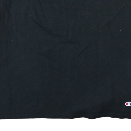 Champion Men's Black XLT Crew Neck Cotton Jersey T-Shirt
