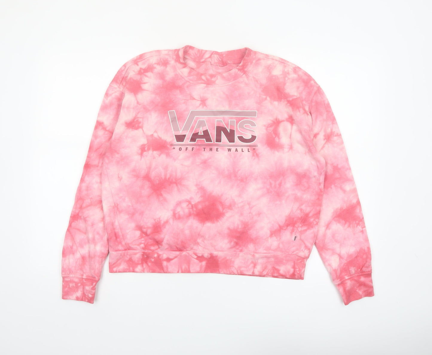 Vans Womens Pink Tie-Dye Pullover Sweatshirt Small Classic Fit