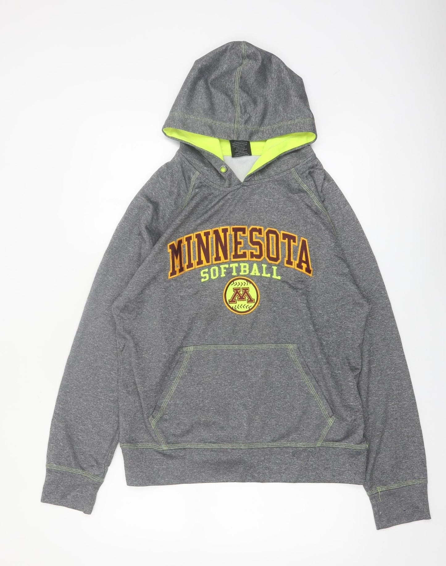 Signature Concepts Mens Grey Hoodie M Minnesota Softball Pullover