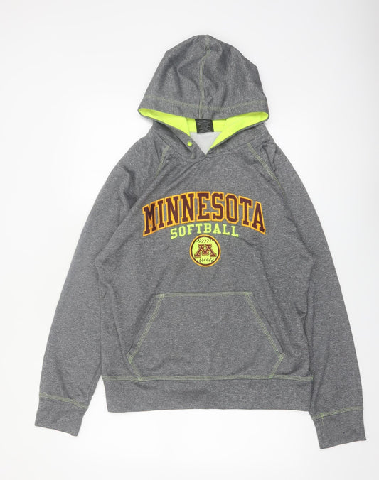 Preloved Signature Concepts Mens Grey Hoodie M Minnesota Softball Pullover - Front