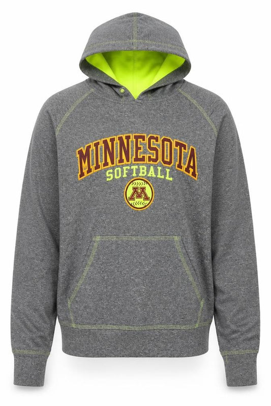 Signature Concepts Mens Grey Hoodie M Minnesota Softball Pullover