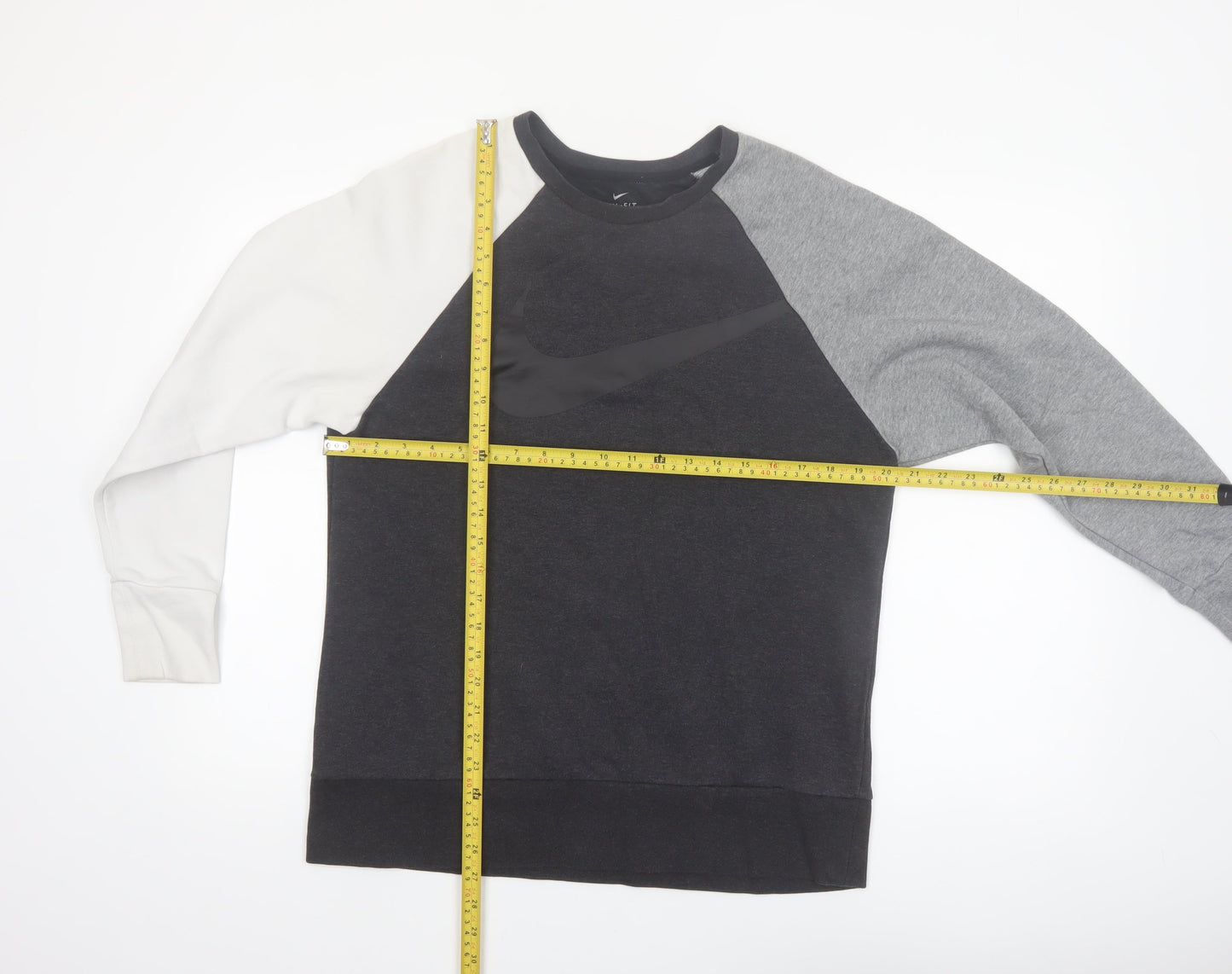 Nike Men's Multicoloured Dri-FIT Crew Neck Pullover Sweatshirt Size S