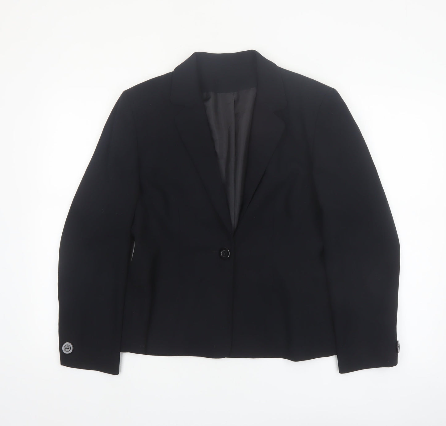 Richards Petites Black Blazer Jacket UK 14 Women's Single-Breasted Formal