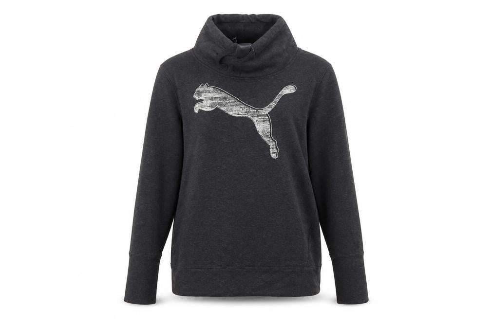 Puma Women’s Black Funnel Neck Pullover Sweatshirt Size 12