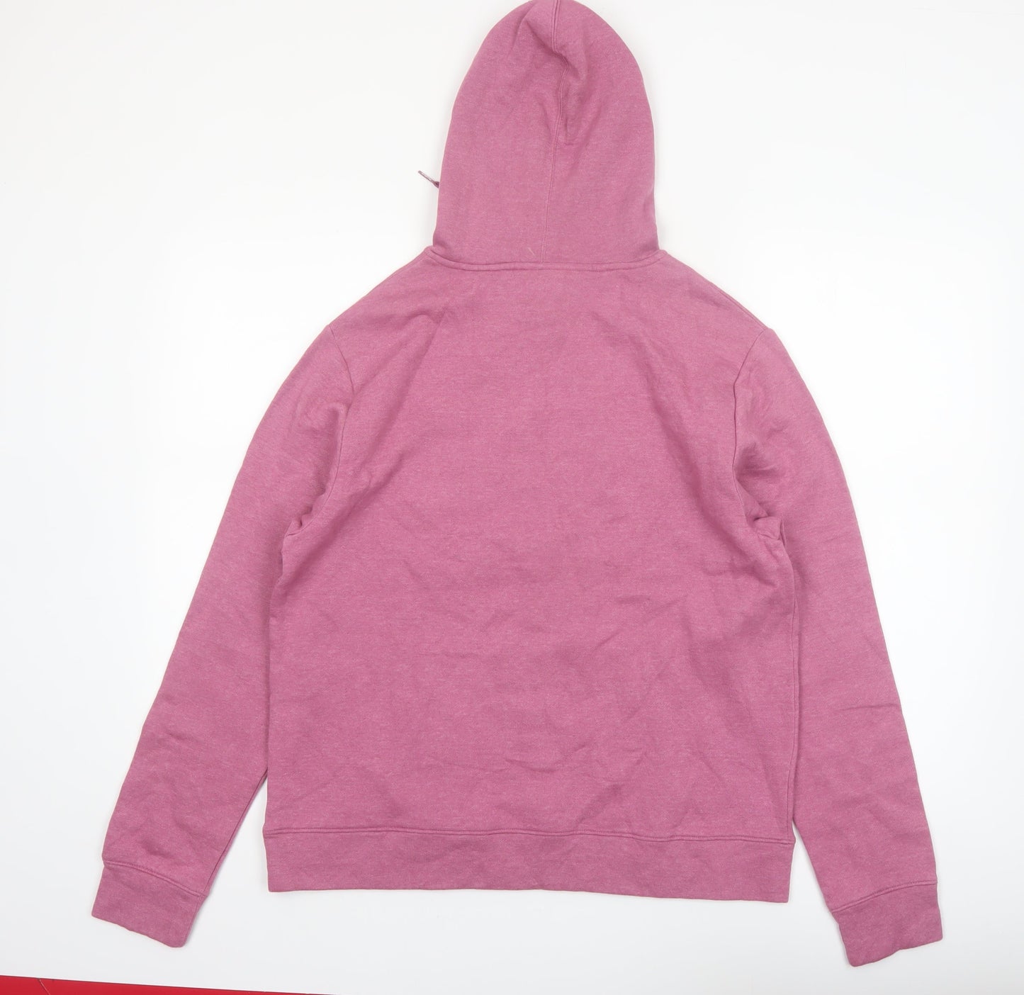 Reebok Women’s Pink Hoodie L Cotton Blend Pullover Sweatshirt