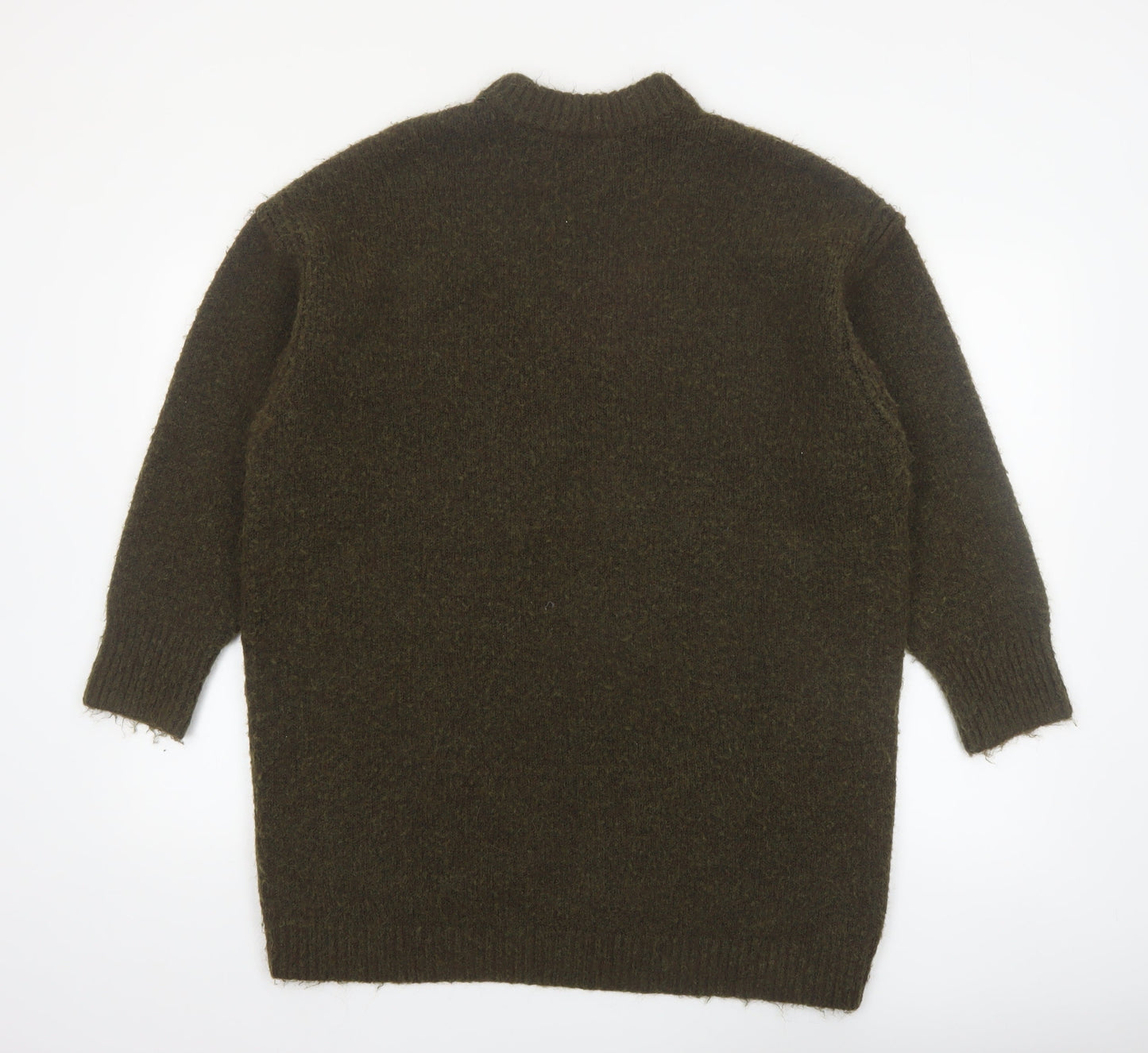 Topshop Women’s Brown Crew Neck Chunky Knit Pullover Jumper Size S