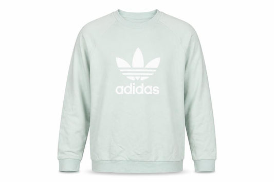 adidas Men's Green Logo Pullover Sweatshirt L Regular Fit
