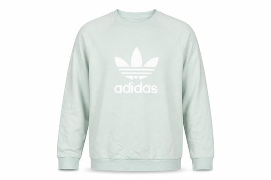 adidas Men's Green Logo Pullover Sweatshirt L Regular Fit