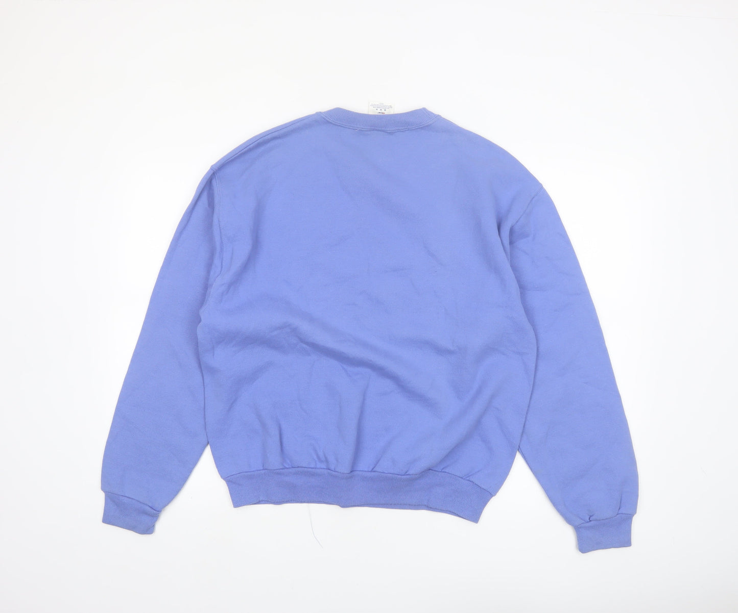 Jerzees Women Blue Embroidered Pullover Sweatshirt Size M