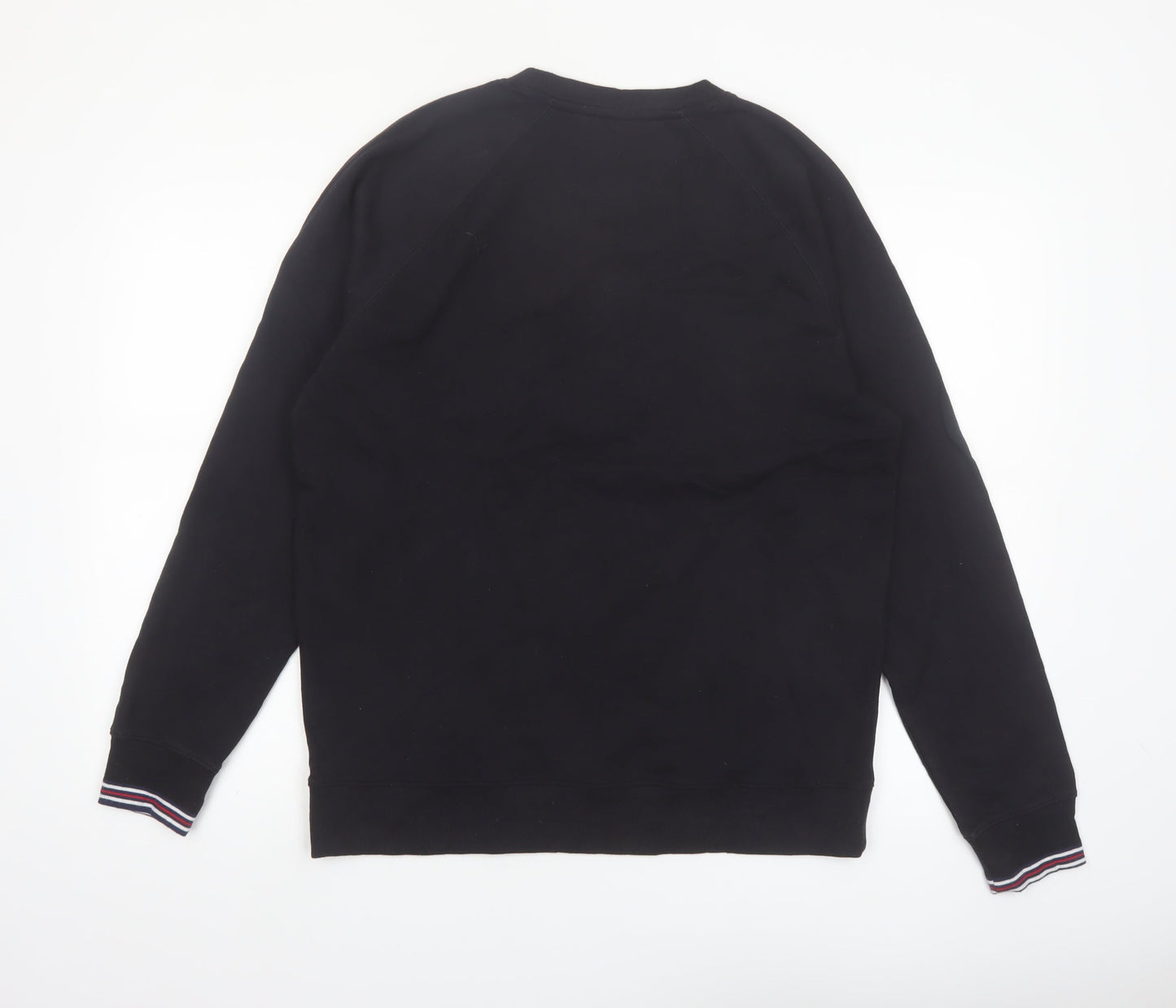FILA Men's Black Crew Neck Logo Pullover Sweatshirt Size M