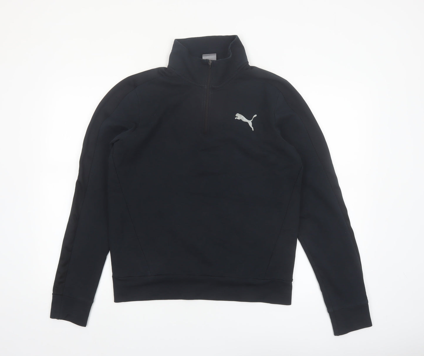 Puma Men's Black M 1/2 Zip High Neck Sports Sweatshirt