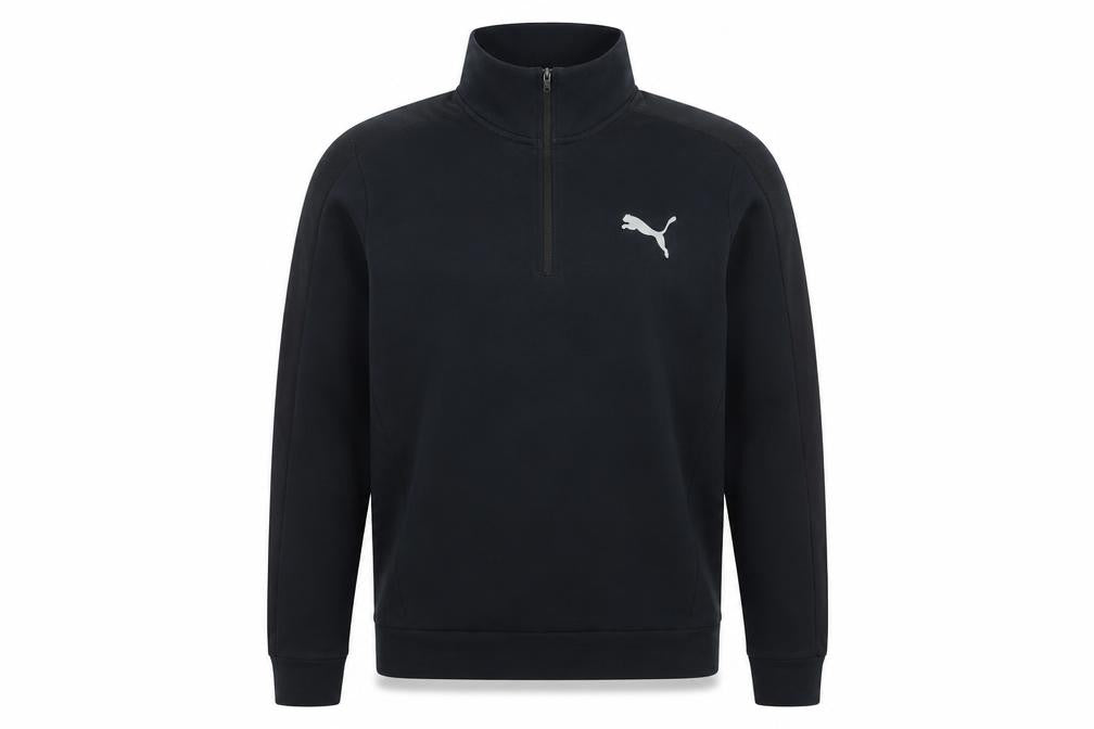 Puma Men's Black M 1/2 Zip High Neck Sports Sweatshirt