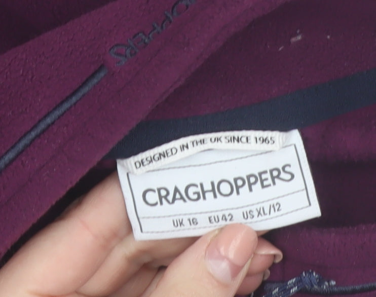 Craghoppers Women’s Purple Fleece Pullover Sweatshirt UK 18