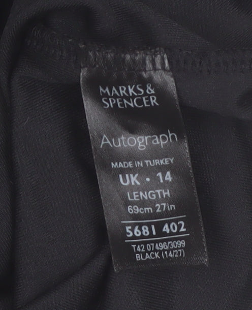 Marks and Spencer Women’s Black Velvet Sheath Dress Size 14