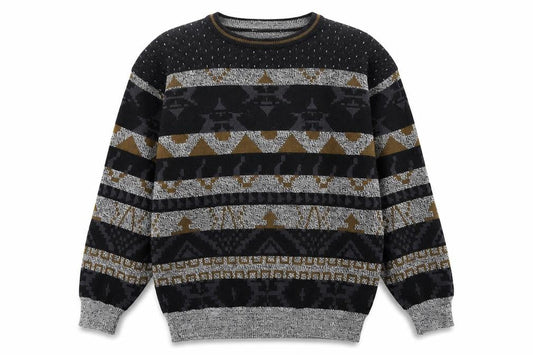 Bosa Men's Multicoloured Geometric Knit Wool Blend Pullover Jumper M