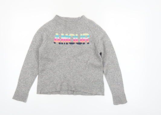 Zadig & Voltaire Women Grey Cashmere Amour Jumper Size S