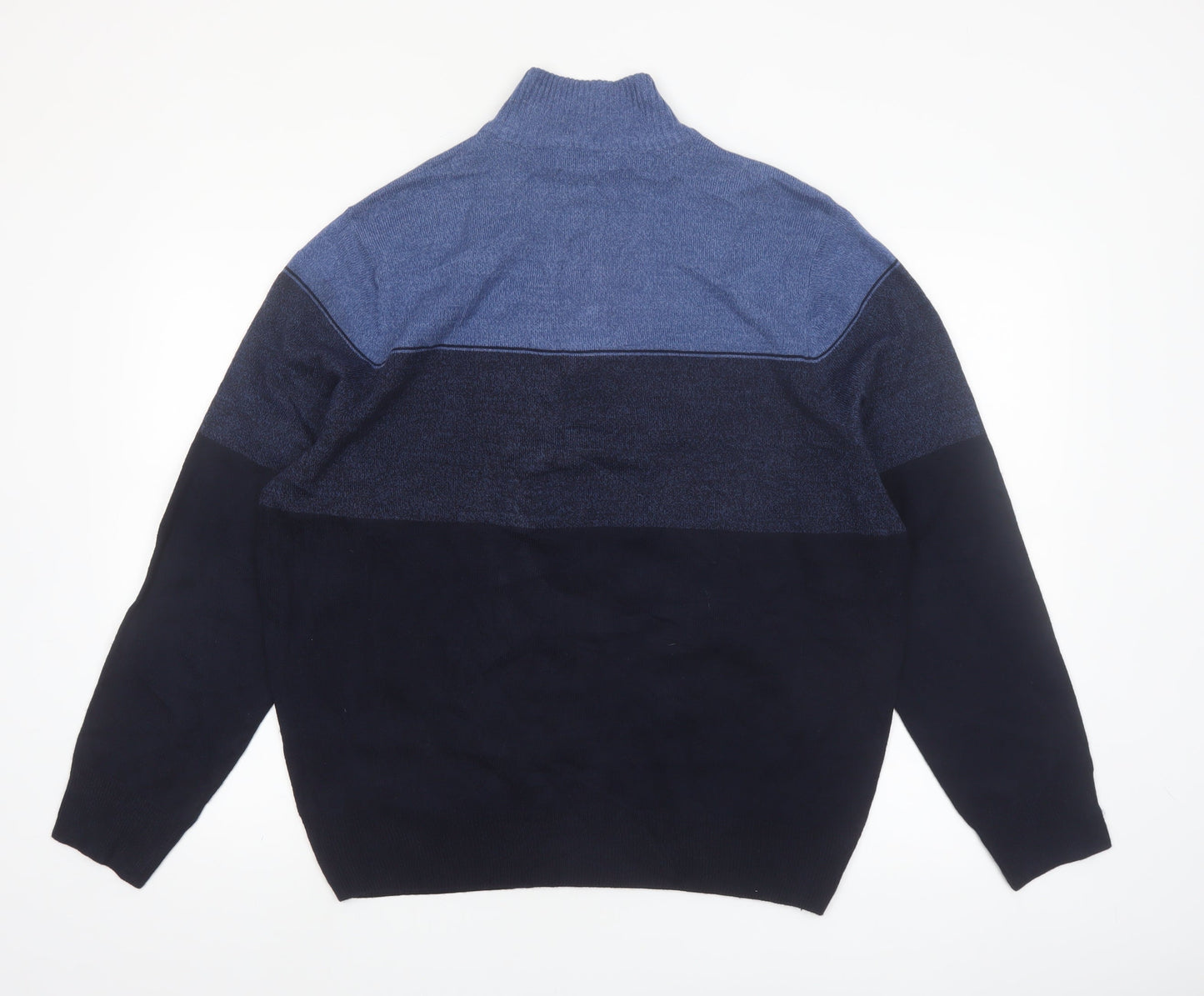 Dockers Men’s Blue 1/2 Zip Acrylic Jumper Size L
