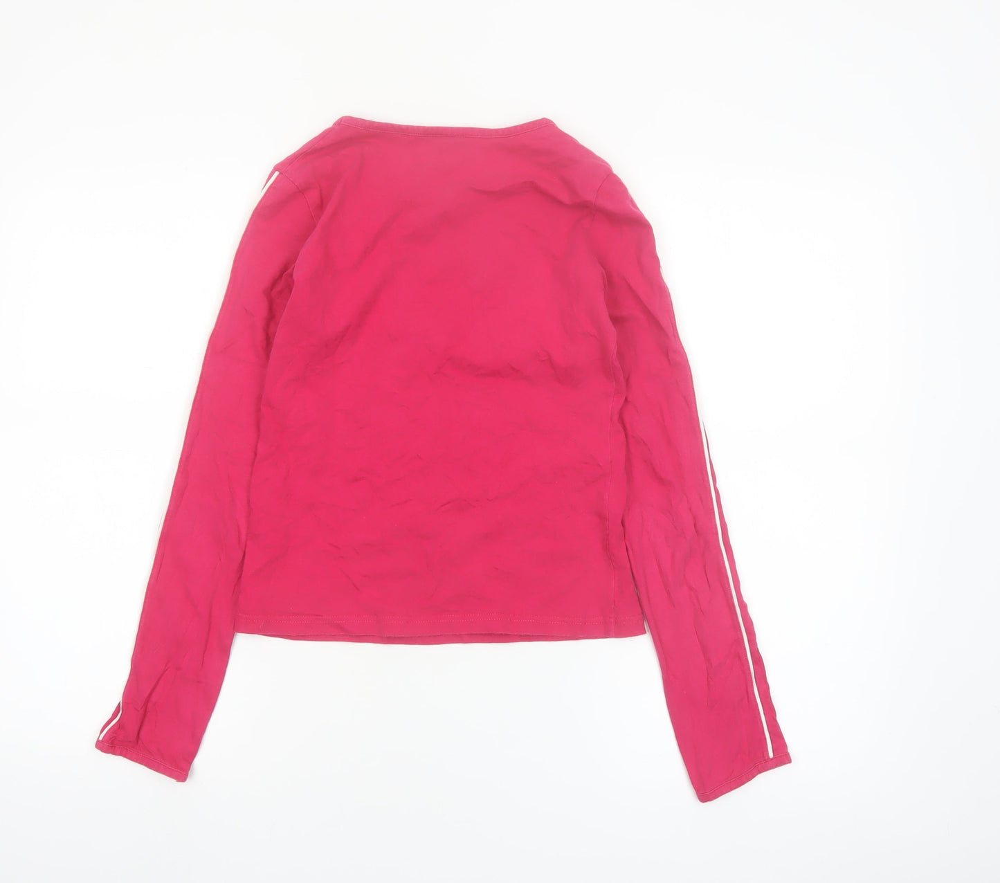 Puma Women's Pink Long Sleeve Slim Fit Cotton Blend T-Shirt - Size S