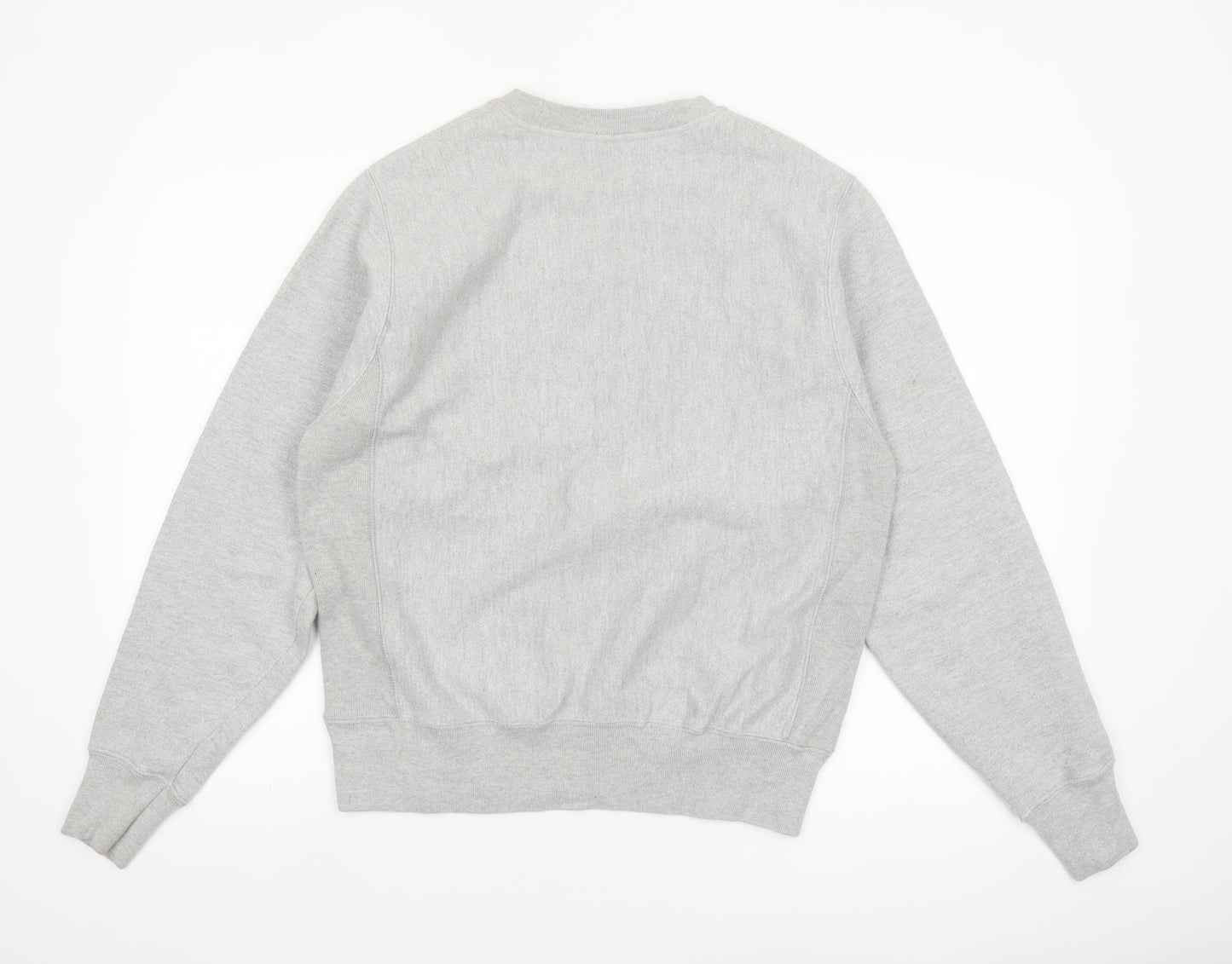 Champion Men's Grey Small Reverse Weave Crew Neck Sweatshirt