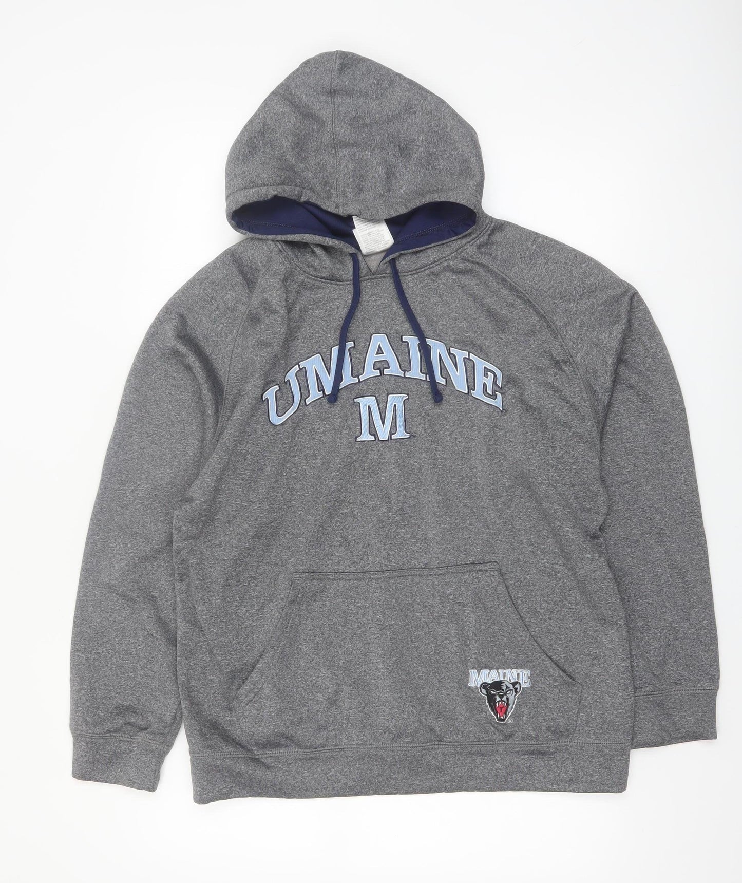 Knights Apparel Men's Grey UMAINE Pullover Hoodie M Logo Sportswear