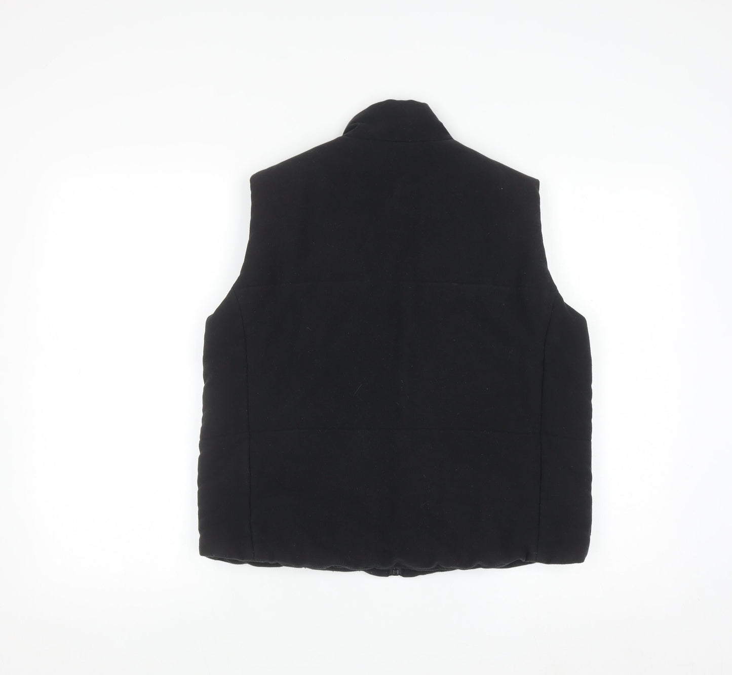 Next Women’s Black Puffer Waistcoat UK 12 Full Zip Winter Gilet