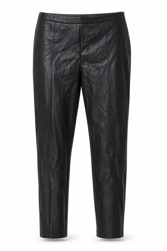 Zara Women Black Faux Leather Slim Leggings Size 12