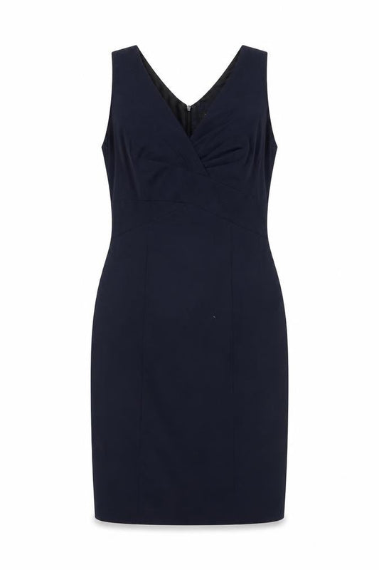 Ann Taylor Women's Black V-Neck Sleeveless Sheath Dress Size 10