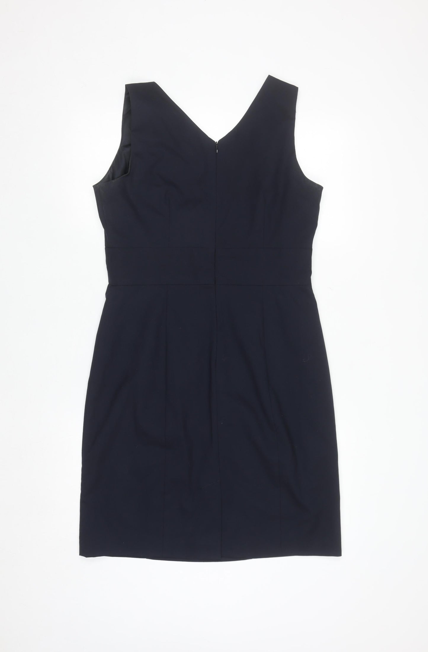 Ann Taylor Women's Black V-Neck Sleeveless Sheath Dress Size 10