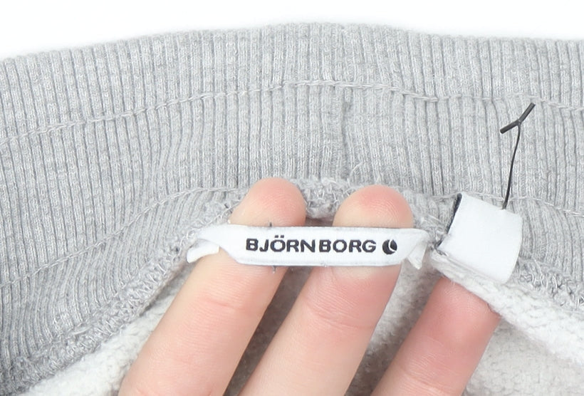 Björn Borg Men's Grey Jogger Sweatpants S Regular Fit Tapered