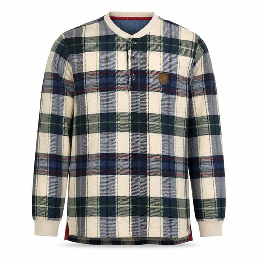 Chaps Ralph Lauren Men's Multicoloured Plaid Henley Cotton Shirt M