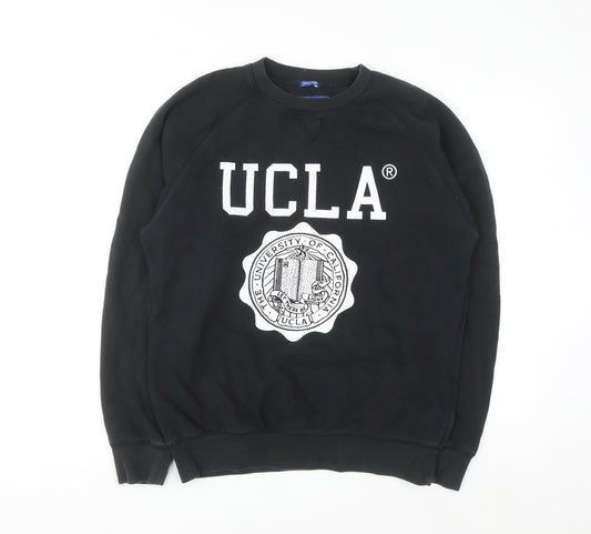 UCLA Men’s Black Pullover Sweatshirt L Fleece Lined Graphic Print