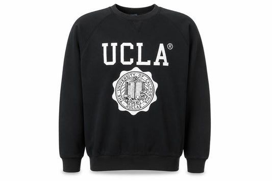 UCLA Men’s Black Pullover Sweatshirt L Fleece Lined Graphic Print