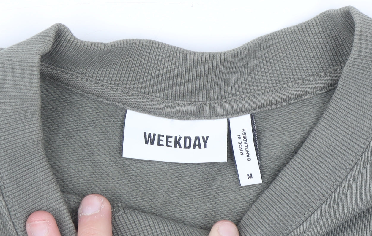 Weekday Men's Green Sleeveless V-Neck Sweatshirt Vest Size M