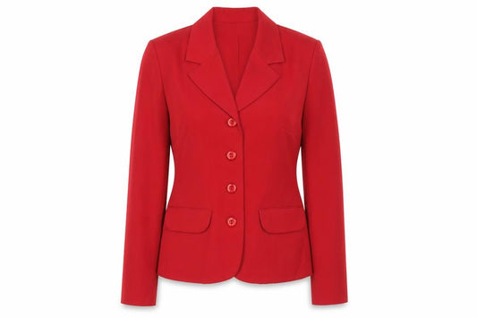 My Michelle Women's Red Polyester Blazer Size 8 Classic Business Jacket