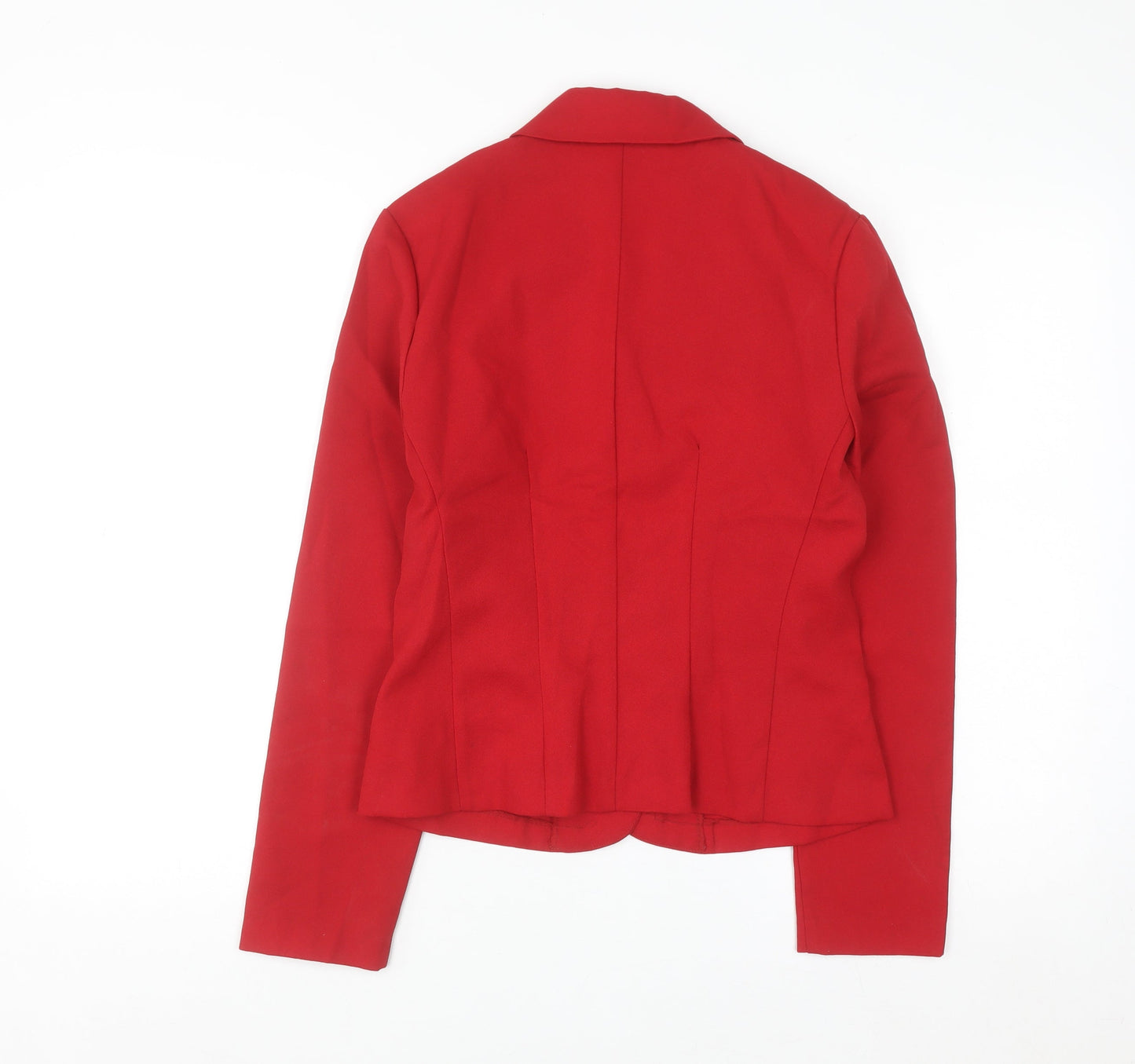 My Michelle Women's Red Polyester Blazer Size 8 Classic Business Jacket