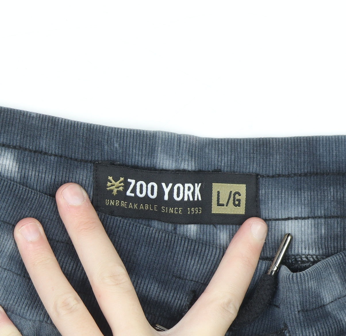 Zoo York Men's Black Tie Dye Jogger Sweatpants L Cotton Fleece