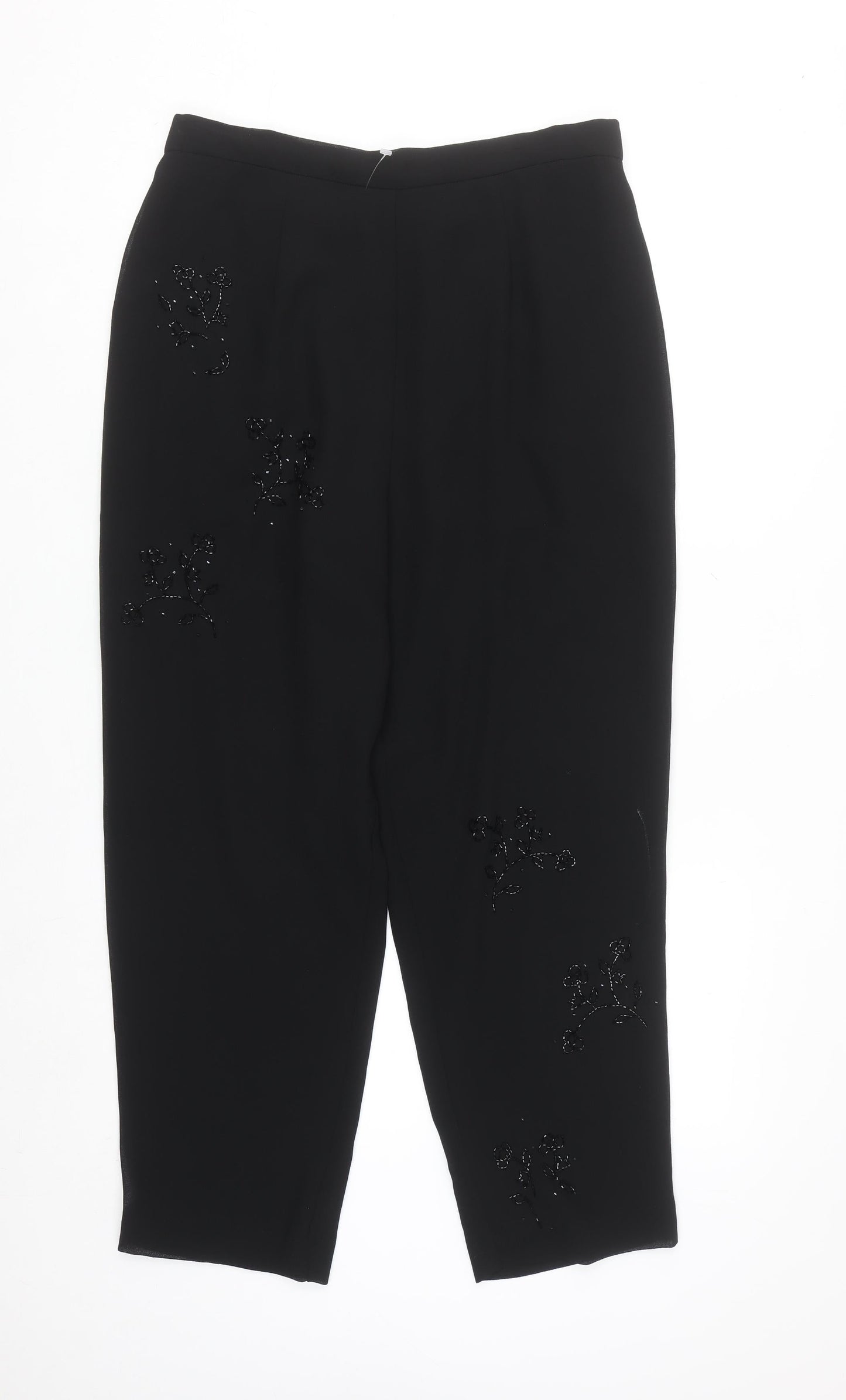 After Dark Women's Black Beaded Dress Pants Size 12 Plus
