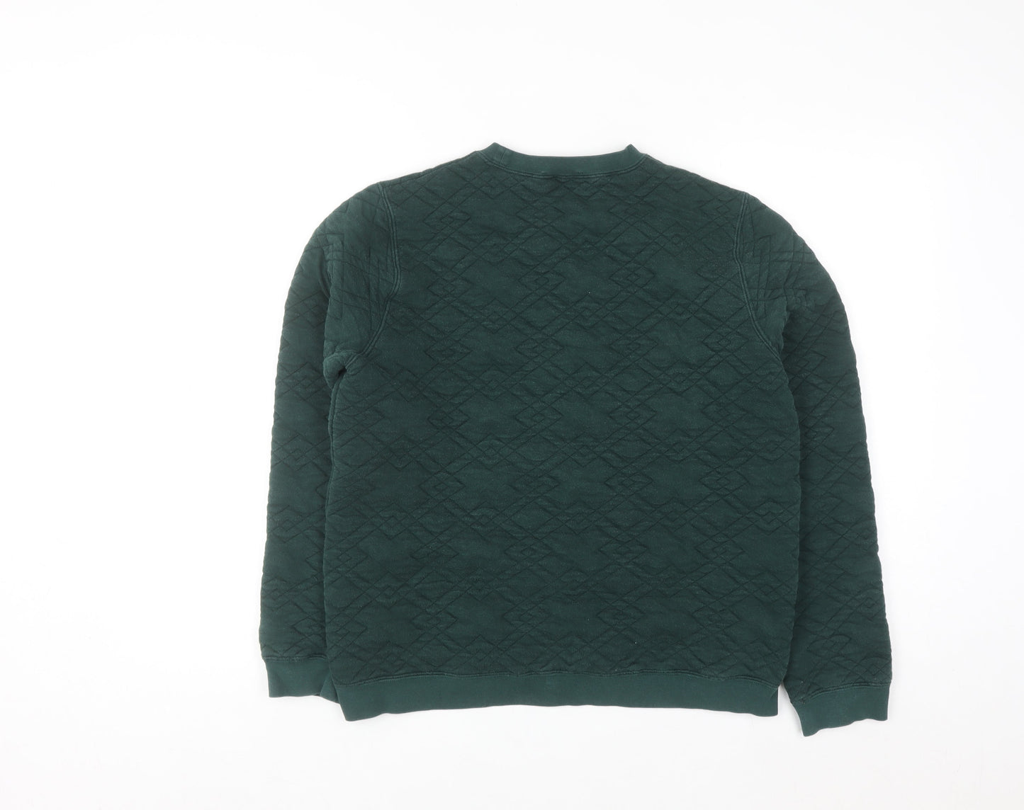 Whistles Women's Green Quilted Crew Neck Sweatshirt UK 10