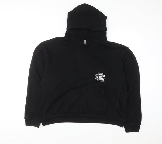 Eric Emanuel Men's Black Pullover Hoodie Medium Cotton Fleece