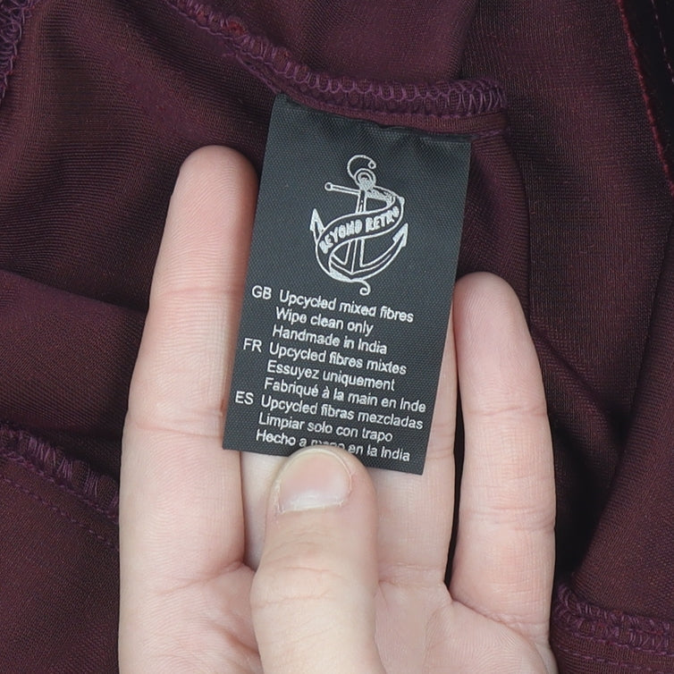 Beyond Retro Women's Brown Velvet Cropped Tank Top Size L