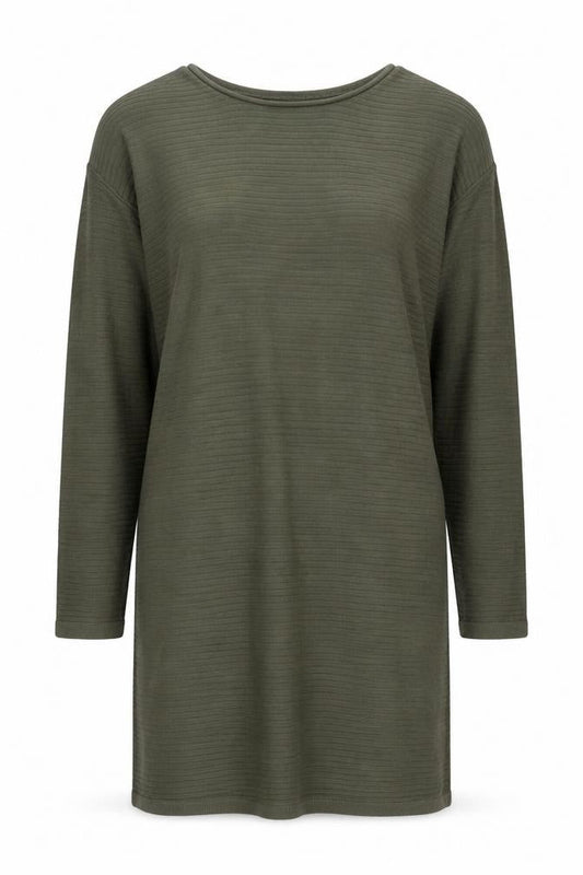 ASOS Women’s Green Shift Knit Dress Size 6 3/4 Sleeve Casual