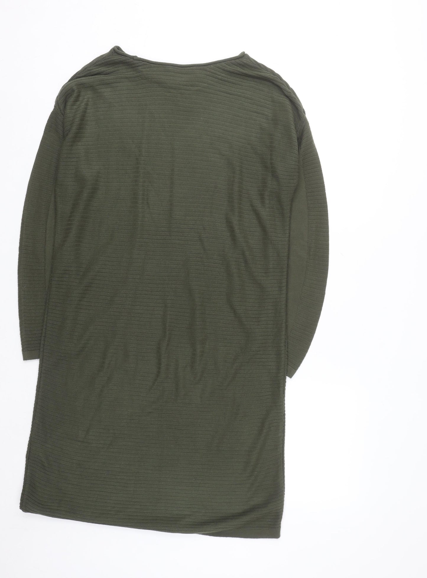 ASOS Women’s Green Shift Knit Dress Size 6 3/4 Sleeve Casual
