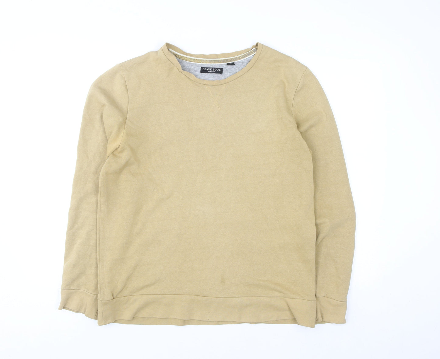 Brave Soul Men's Beige Pullover Sweatshirt Size M