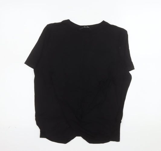 French Connection Women's Black L Basic Bamboo T-Shirt