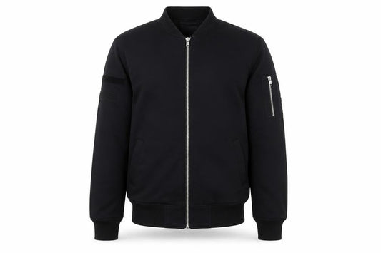 Cedarwood State Men's Black Small Bomber Jacket Zip Pockets