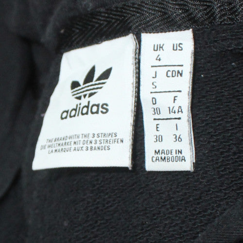 adidas Men's Black Pullover Hoodie S Fleece 1/4 Zip Trefoil Logo