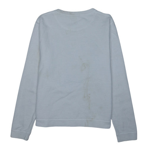 Kenzo Paris Womens White XL Pullover Sweatshirt Tiger Embroidered Cotton